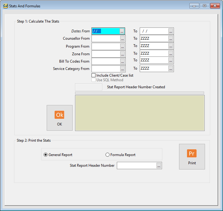 Counselling Software Screenshot